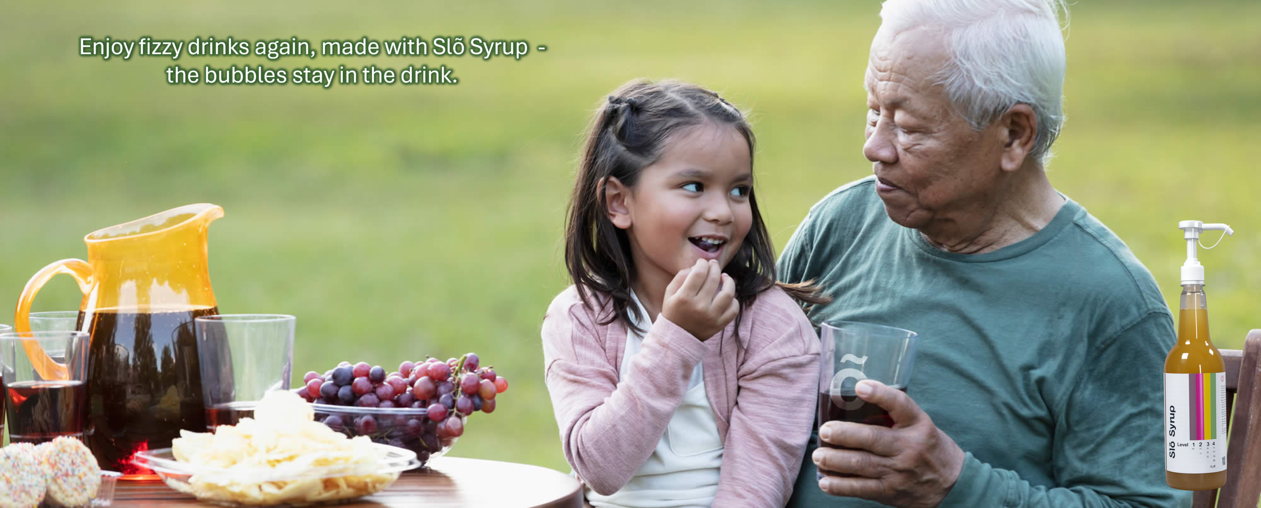 Slo Syrup Liquid Thickener for Dysphagia Friendly Drinks Fizzy