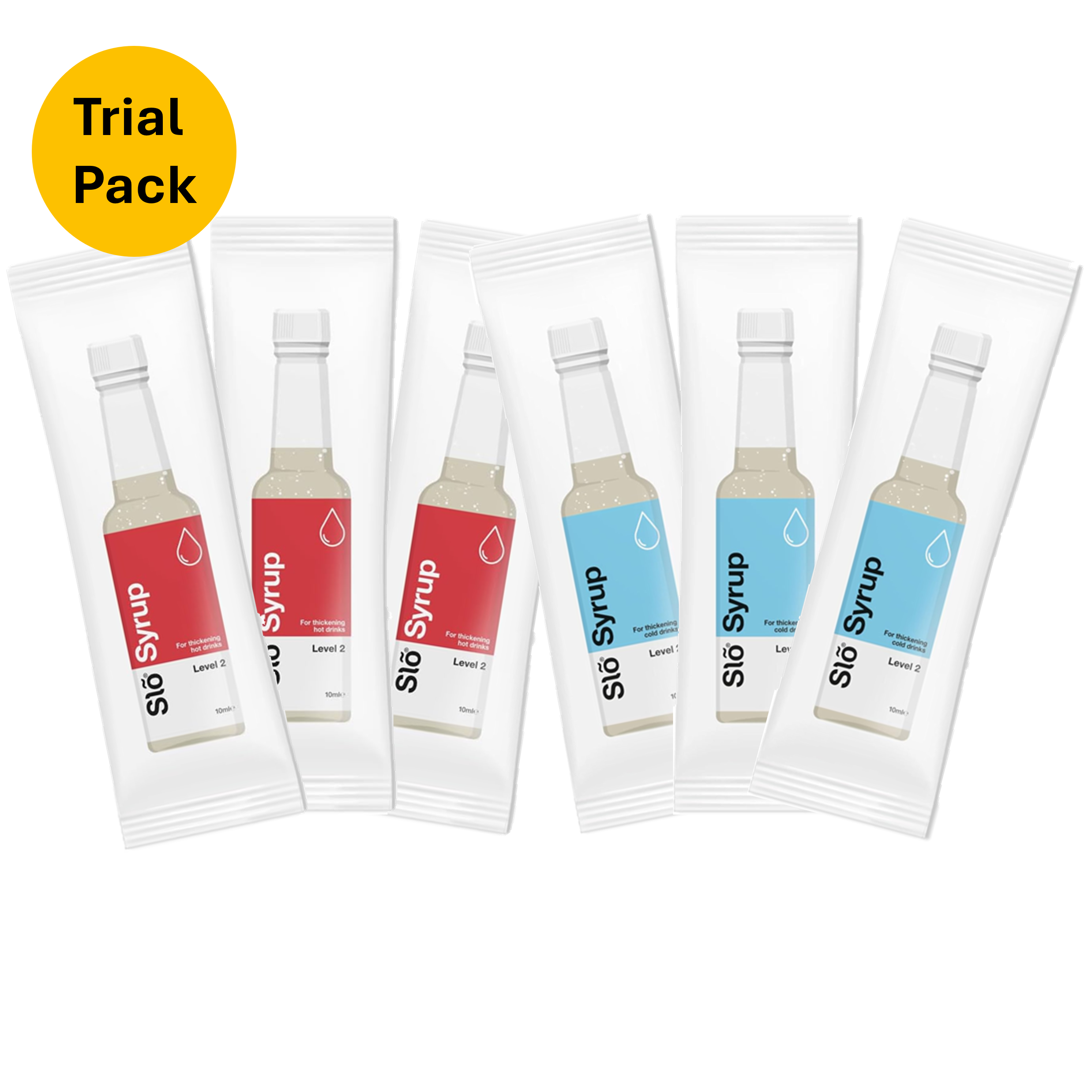 Slo Syrup Liquid Drinks Thickener Dysphagia Trial Pack